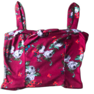Charlotte Russe floral Cropped Tank Top Small Corset